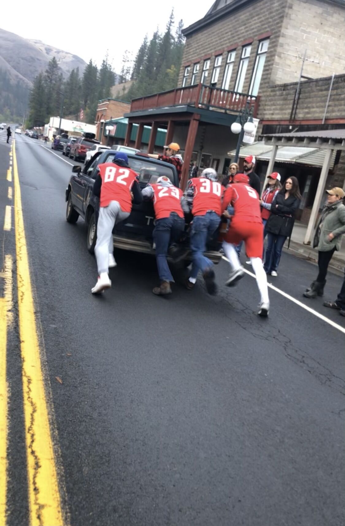 Car push competition photo